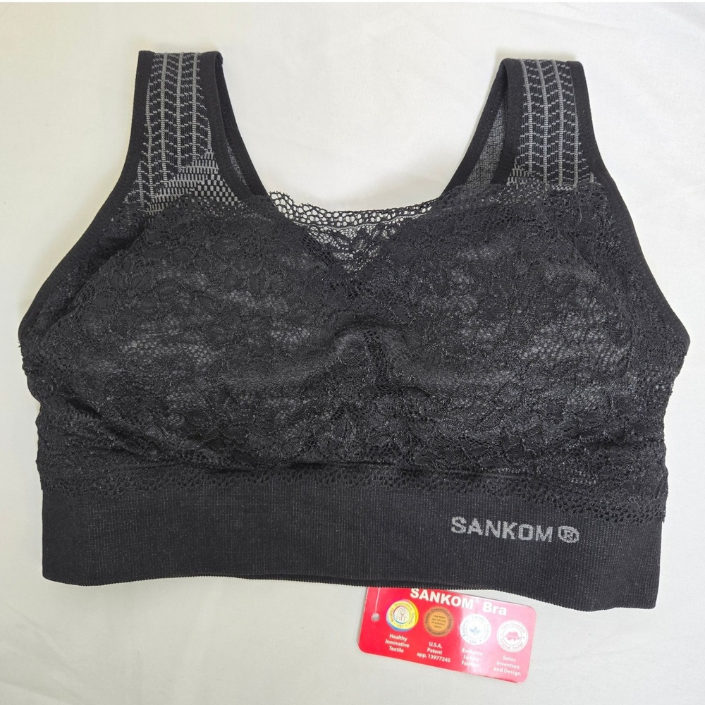 Black Lace Wireless Comfort Bra